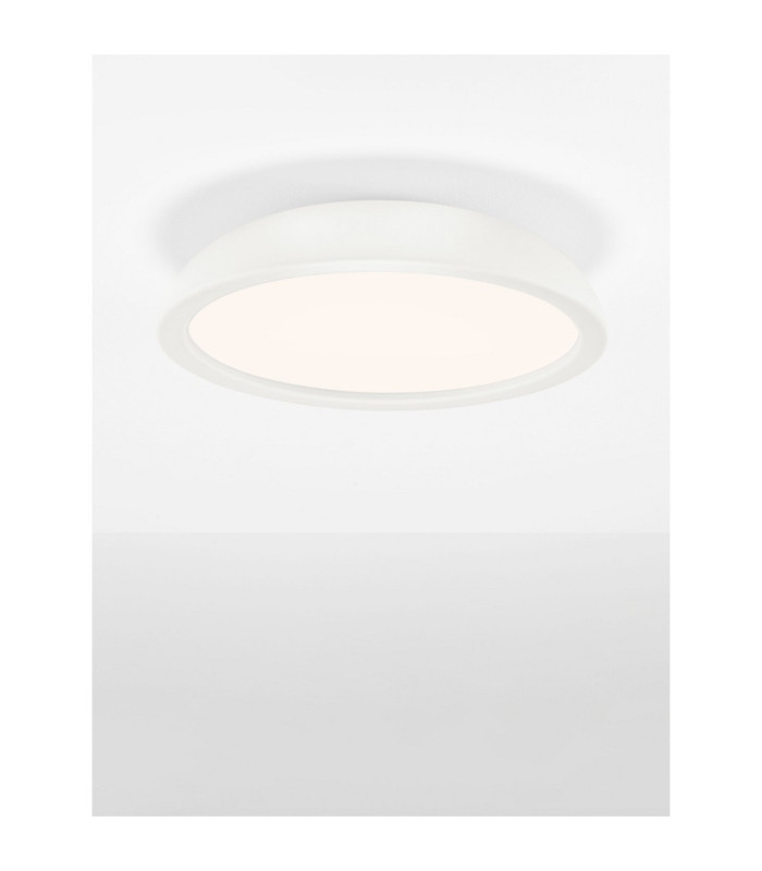 Felicia Flush Ceiling Light Sandy White Triac Dimmable LED 25W 1765lm 3000K-4