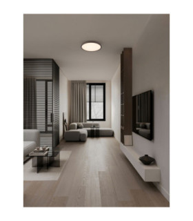 Felicia Flush Ceiling Light Brown Triac Dimmable LED 44W 3051lm 3000K-2