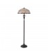2 Light Floor Light Dark Bronze, Tiffany Glass, E27 - 1