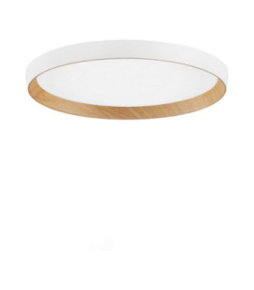 Vomos Flush Ceiling Light Sand White Wood Triac Dimmable LED 36W 3157lm 2700-3000-4000K CCT-1