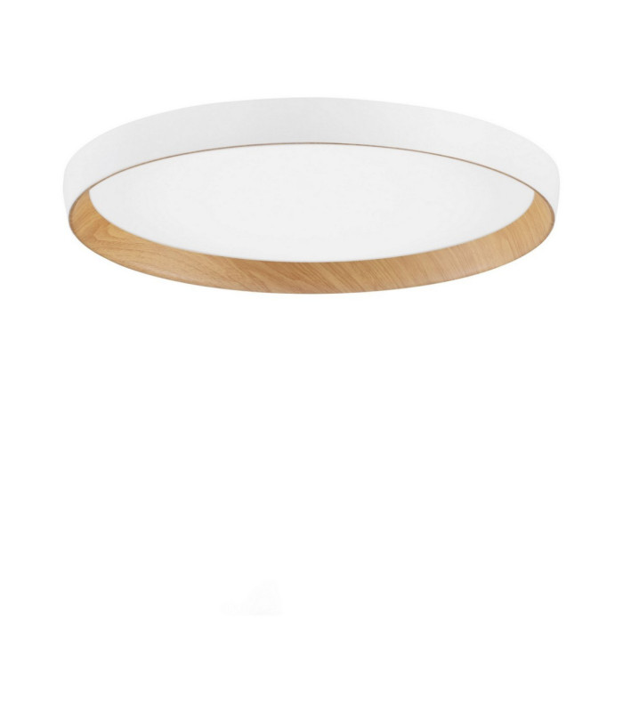 Vomos Flush Ceiling Light Sand White Wood Triac Dimmable LED 36W 3157lm 2700-3000-4000K CCT-1