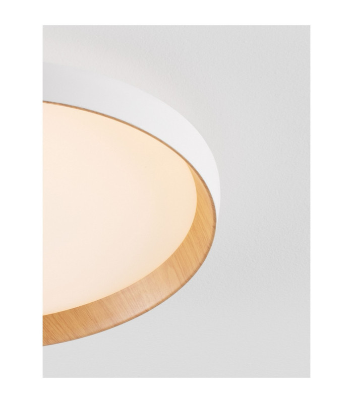 Vomos Flush Ceiling Light Sand White Wood Triac Dimmable LED 36W 3157lm 2700-3000-4000K CCT-5