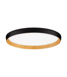 Vomos Flush Ceiling Light Sandy Black Wood Triac Dimmable LED 36W 3157lm 2700-3000-4000K CCT-1