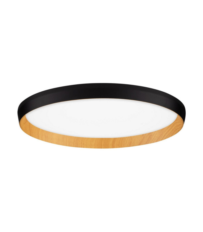 Vomos Flush Ceiling Light Sandy Black Wood Triac Dimmable LED 36W 3157lm 2700-3000-4000K CCT-1