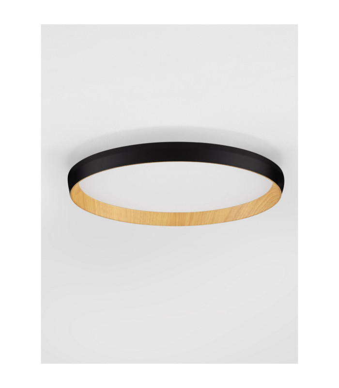 Vomos Flush Ceiling Light Sandy Black Wood Triac Dimmable LED 36W 3157lm 2700-3000-4000K CCT-3
