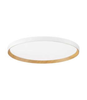 Vomos Flush Ceiling Light Sandy White Wood Triac Dimmable LED 55W 4760lm 2700-3000-4000K CCT-1