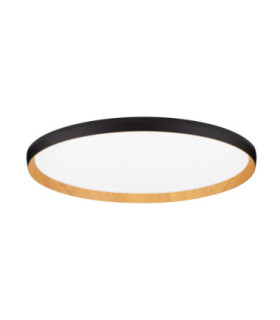 Vomos Flush Ceiling Light Sandy Black Wood Triac Dimmable LED 55W 4760lm 2700-3000-4000K CCT-1
