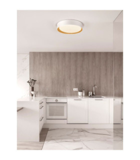 Stake Flush Ceiling Light Sandy White Triac Dimmable LED 50W 3166lm 3000K-2