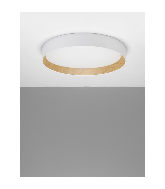 Stake Flush Ceiling Light Sandy White Triac Dimmable LED 50W 3166lm 3000K-3