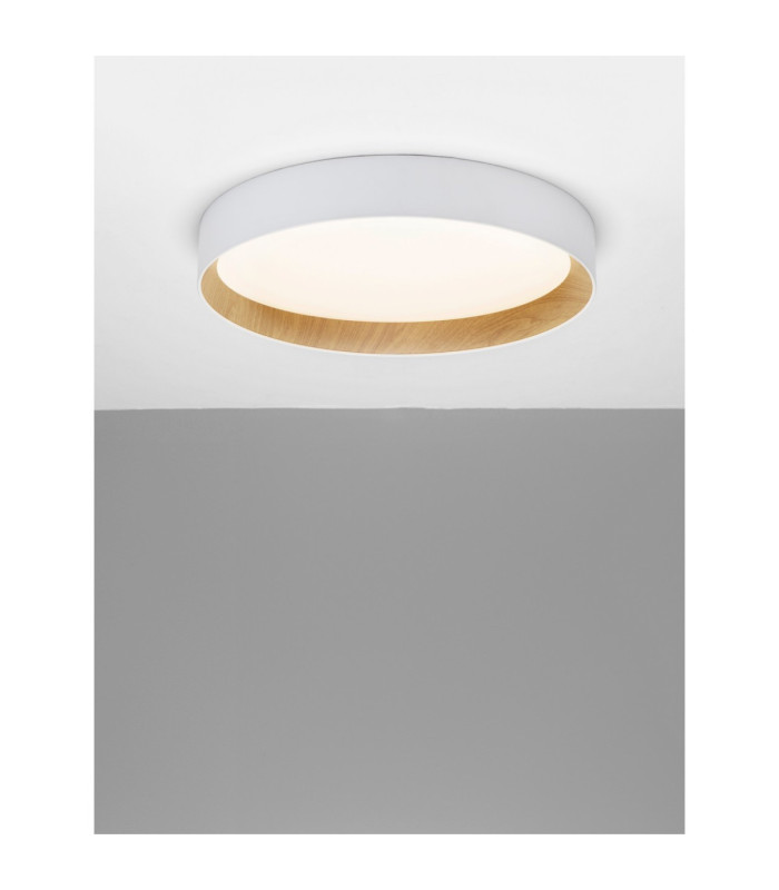 Stake Flush Ceiling Light Sandy White Triac Dimmable LED 50W 3166lm 3000K-4