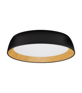 Sigi Flush Ceiling Light Sandy Black Wood Triac Dimmable LED 40W 3081lm 3000K-1