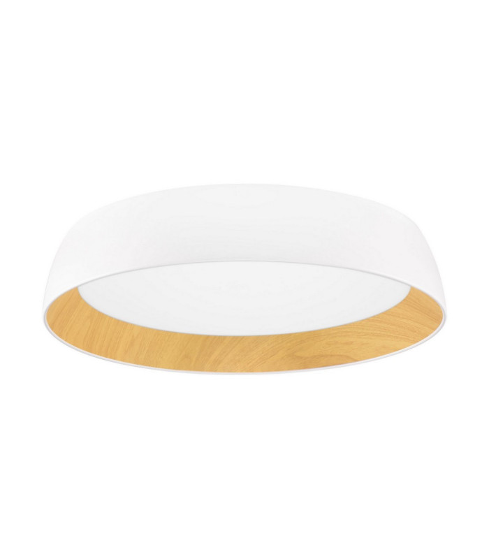 Sigi Flush Ceiling Light Sandy White Wood Triac Dimmable LED 50W 4201lm 3000K-1