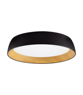 Sigi Flush Ceiling Light Sandy Black Wood Triac Dimmable LED 50W 4201lm 3000K-1