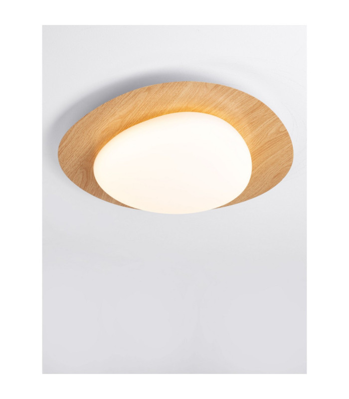 Nimbus Decorative Flush Ceiling Light Wood Finishing Triac Dimmable LED 21W 1572lm 3000K-2