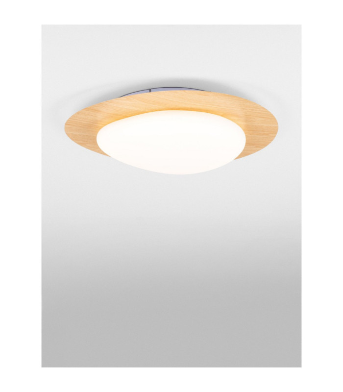 Nimbus Decorative Flush Ceiling Light Wood Finishing Triac Dimmable LED 21W 1572lm 3000K-4