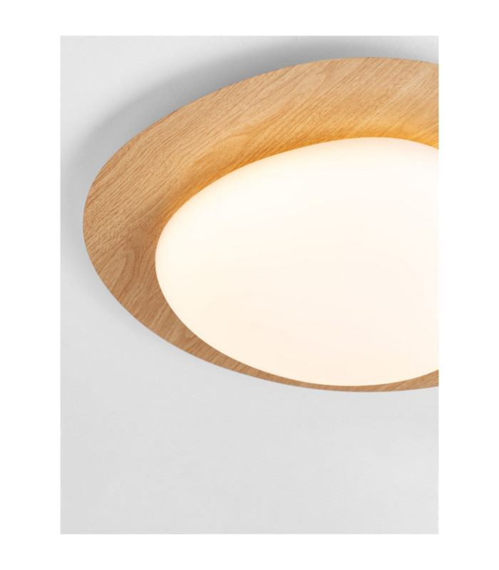 Nimbus Decorative Flush Ceiling Light Wood Finishing Triac Dimmable LED 21W 1572lm 3000K-6