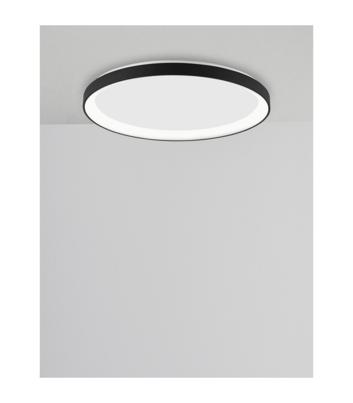 Pertino Integrated LED Semi Flush Ceiling Light Sandy Black Triac Dimmable LED 30W 1785lm 2700K-3