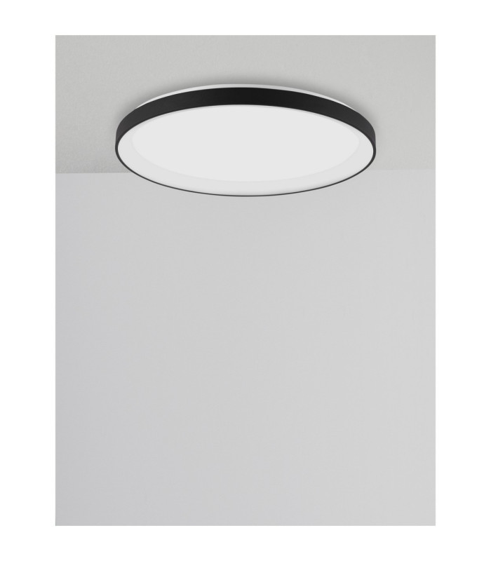 Pertino Integrated LED Semi Flush Ceiling Light Sandy Black Triac Dimmable LED 30W 1785lm 2700K-4