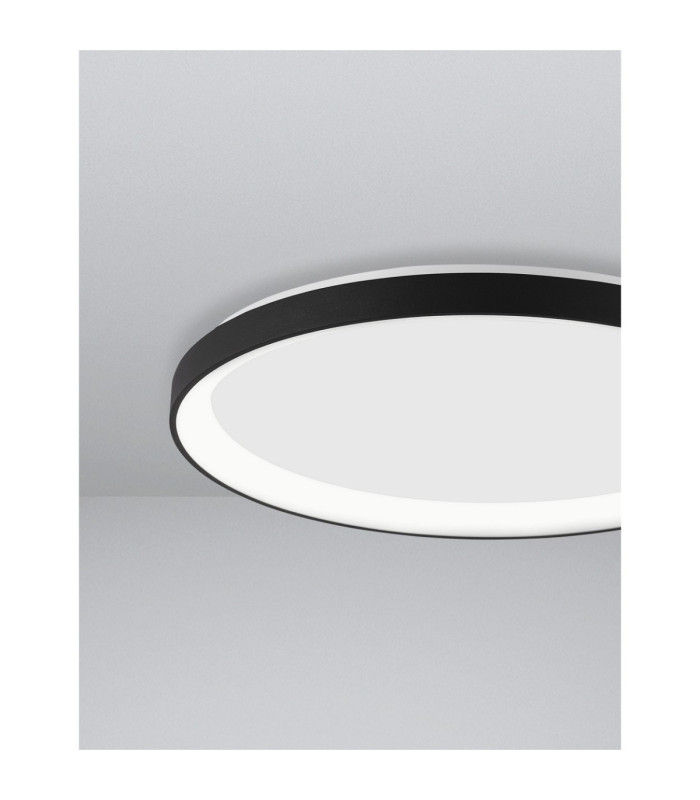 Pertino Integrated LED Semi Flush Ceiling Light Sandy Black Triac Dimmable LED 30W 1785lm 2700K-5