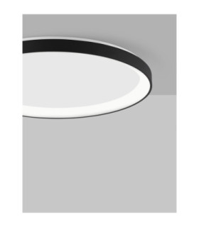 Pertino Integrated LED Semi Flush Ceiling Light Sandy Black Triac Dimmable LED 40W 2554lm 2700K-2