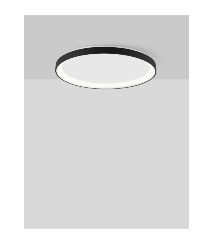 Pertino Integrated LED Semi Flush Ceiling Light Sandy Black Triac Dimmable LED 40W 2554lm 2700K-3