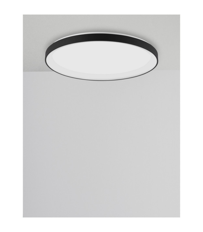 Pertino Integrated LED Semi Flush Ceiling Light Sandy Black Triac Dimmable LED 40W 2554lm 2700K-4