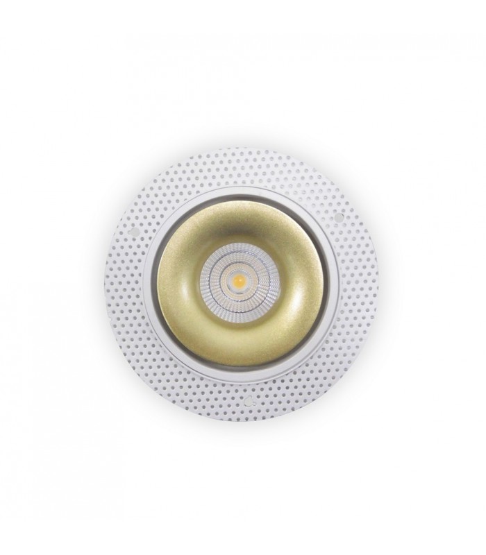 LED Recessed Round Downlight, White/Gold, 25 deg. Beam Angle, 760lm, 3000K, IP20, DRIVER NOT INC. - 5
