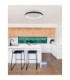 Pertino Integrated LED Semi Flush Ceiling Light Sandy Black Triac Dimmable LED 50W 3134lm 2700K-2