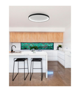 Pertino Integrated LED Semi Flush Ceiling Light Sandy Black Triac Dimmable LED 50W 3134lm 2700K-2