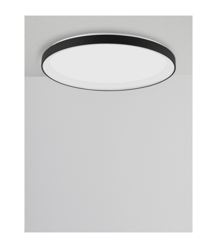 Pertino Integrated LED Semi Flush Ceiling Light Sandy Black Triac Dimmable LED 50W 3134lm 2700K-4