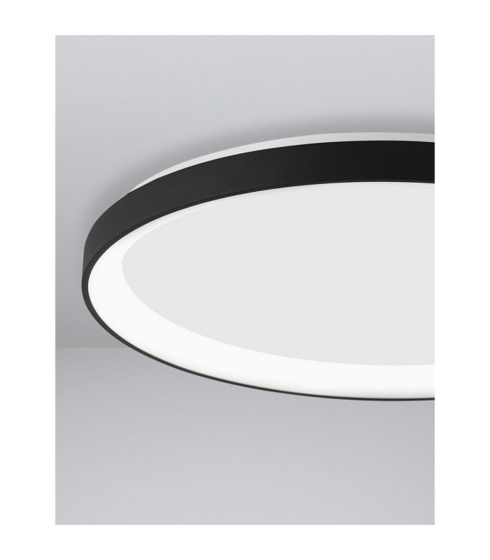 Pertino Integrated LED Semi Flush Ceiling Light Sandy Black Triac Dimmable LED 50W 3134lm 2700K-6