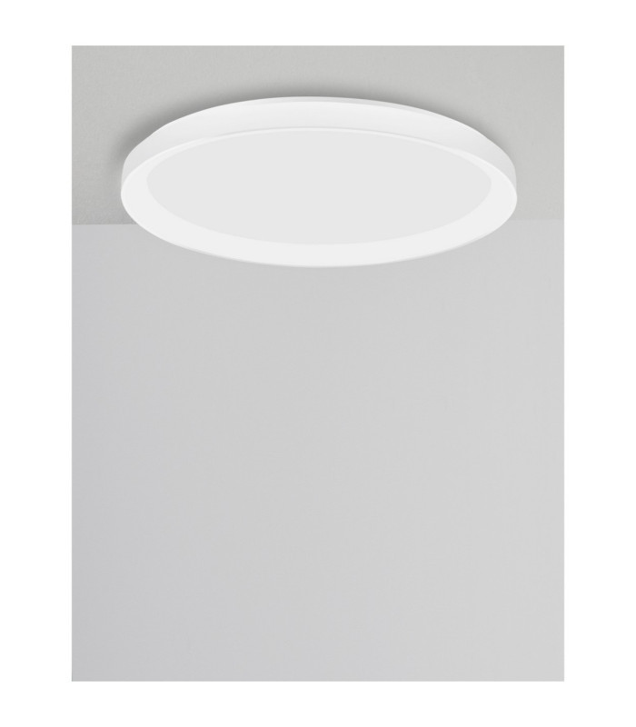 Pertino Integrated LED Semi Flush Ceiling Light Sandy White Triac Dimmable LED 50W 3134lm 2700K-3
