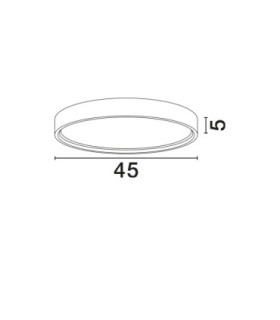 Olaf Flush Ceiling Light Sandy White Triac Dimmable LED 30W 2400lm 3000K-2