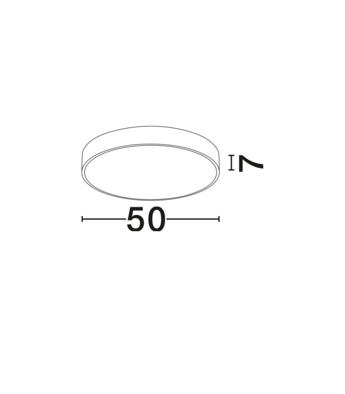 Hadon Flush Ceiling Light Sandy White LED 30W 3353lm 3000K-6