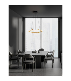 Hyde Integrated LED Pendant Ceiling Light Brushed Gold Black Triac Dimmable LED 38W 2046lm 3000K-2