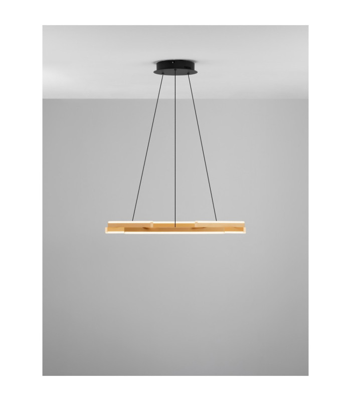 Hyde Integrated LED Pendant Ceiling Light Brushed Gold Black Triac Dimmable LED 38W 2046lm 3000K-3
