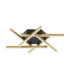 Hyde Integrated LED Semi Flush Ceiling Light Brushed Gold Black Triac Dimmable LED 38W 1993lm 3000K-1
