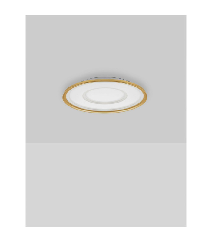 Figin Integrated LED Semi Flush Ceiling Light Sandy Gold Dimmable LED 49W 2771lm 2700 -5000K CCT Remote Control-3