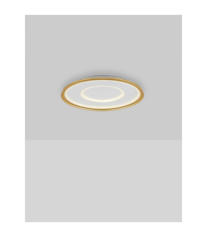 Figin Integrated LED Semi Flush Ceiling Light Sandy Gold Dimmable LED 49W 2771lm 2700 -5000K CCT Remote Control-4