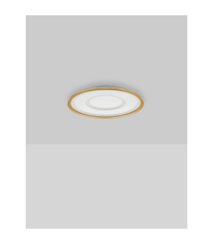 Figin Integrated LED Semi Flush Ceiling Light Sandy Gold Dimmable LED 40W 2244lm 2700 -5000K CCT Remote Control-3