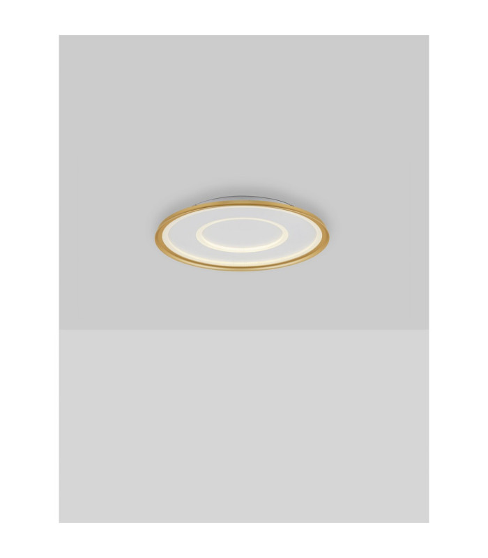 Figin Integrated LED Semi Flush Ceiling Light Sandy Gold Dimmable LED 40W 2244lm 2700 -5000K CCT Remote Control-4