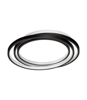 Arbor Integrated LED Semi Flush Ceiling Light Matt Black Triac Dimmable LED 27W 810lm 3000K-1