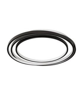 Arbor Integrated LED Semi Flush Ceiling Light Matt Black Triac Dimmable LED 33W 1067lm 3000K-1