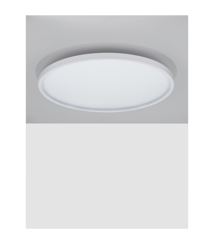 Chet Flush Ceiling Light Sandy White LED 49W 3136lm 2700-5000K CCT Remote Control RGB
