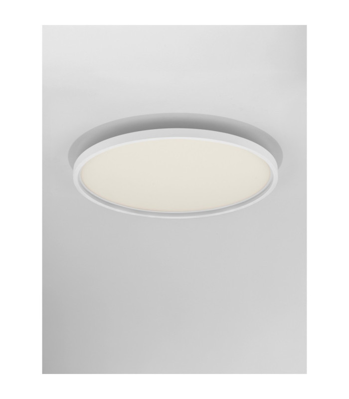 Chet Flush Ceiling Light Sandy White LED 49W 3136lm 2700-5000K CCT Remote Control RGB