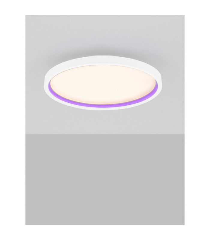 Chet Flush Ceiling Light Sandy White LED 49W 3136lm 2700-5000K CCT Remote Control RGB