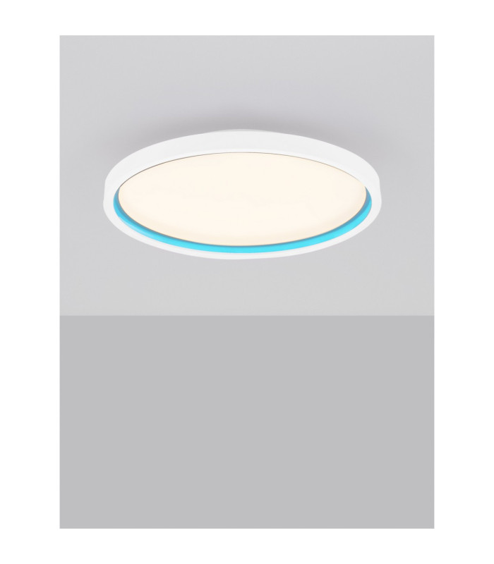 Chet Flush Ceiling Light Sandy White LED 49W 3136lm 2700-5000K CCT Remote Control RGB