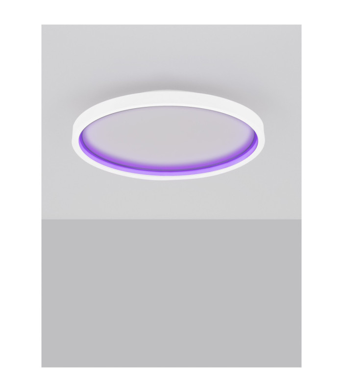 Chet Flush Ceiling Light Sandy White LED 49W 3136lm 2700-5000K CCT Remote Control RGB