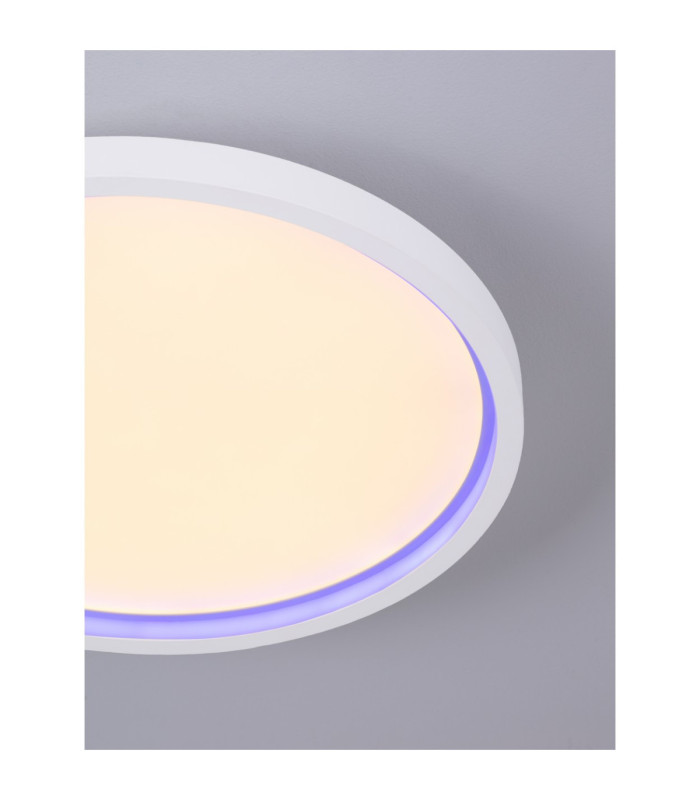 Chet Flush Ceiling Light Sandy White LED 49W 3136lm 2700-5000K CCT Remote Control RGB