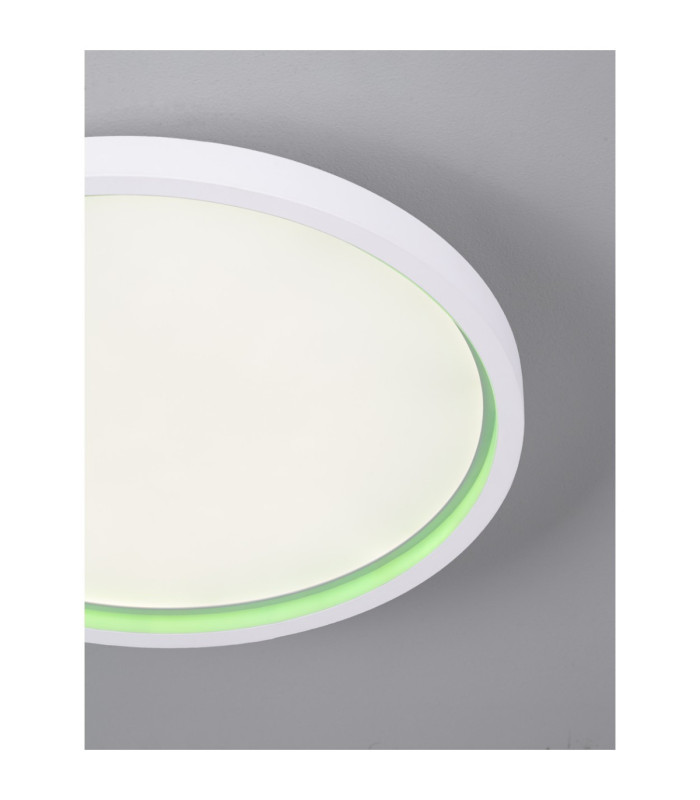 Chet Flush Ceiling Light Sandy White LED 49W 3136lm 2700-5000K CCT Remote Control RGB